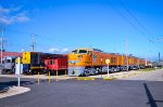 Union Pacific 8500 GTEL Turbine, Caboose and ATSF H12 in the yard